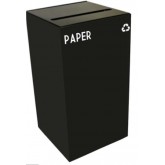 WITT GeoCube Square Recycling Receptacle w/ Slot Opening - 28 gallon, Charcoal